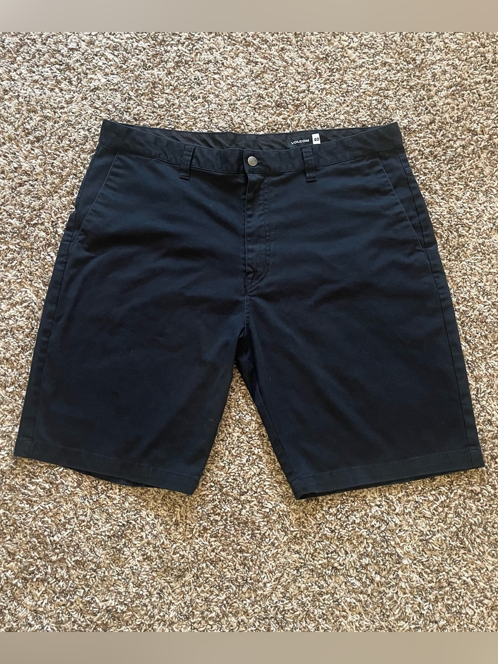 Volcom Men's Vmonty 22" Chino Shorts Black Size 40‎ Stretch Skate Surf 90s Style